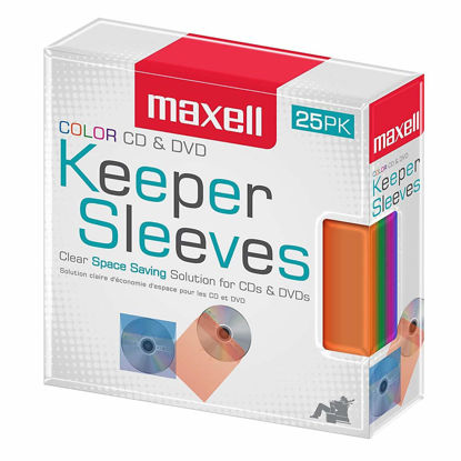 Picture of Maxell CD/DVD Keeper Sleeves - Color (25 Pack)