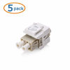 Picture of Cable Matters 5-Pack LC UPC Duplex Fiber Optic Keystone Coupler Jack, OM1/OM2/OM3/OM4 Multimode, OS2 Single Mode Support