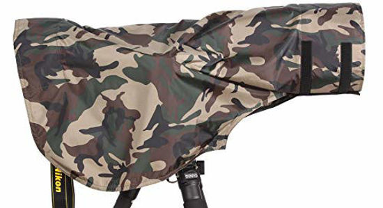 Picture of ROLANPRO Rain Cover Raincoat for Telephoto Lens Rain Cover/Lens Raincoat Army Green Camo Guns Clothing S