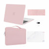 Picture of MOSISO Compatible with MacBook Pro 13 inch Case M2 2023, 2022, 2021-2016 A2338 M1 A2251 A2289 A2159 A1989 A1708 A1706, Plastic Hard Case&Bag&Keyboard Skin&Webcam Cover&Screen Protector, Rose Quartz