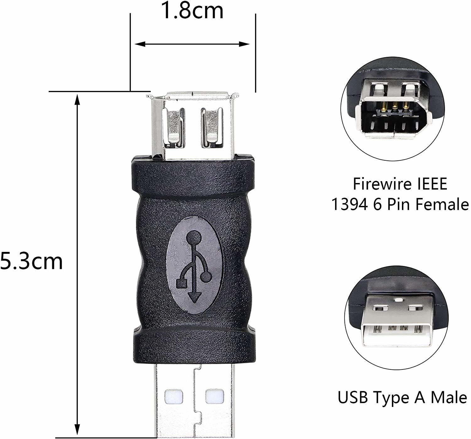 Getuscart Fastsun Firewire Ieee 1394 6 Pin Female To Usb Male Adaptor Convertor 1pcs 3125