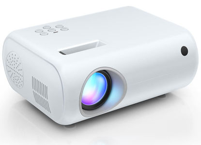 Picture of Mini Projector, CLOKOWE 2023 Upgraded Portable Projector with 9000 Lux and Full HD 1080P, Movie Projector Compatible with iOS/Android Phone/Tablet/Laptop/PC/TV Stick/Box/USB Drive/DVD/Game Console