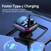 Picture of Bluetooth Adapter for Car, Wireless FM Radio Transmitter, Wireless Bluetooth 5.0, MP3 Music Player, QC3.0 + PD 20W USB Car Charger, 7 Colors LED Backlit