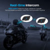 Picture of Gearelec Motorcycle Bluetooth Headset 2Pcs【Upgraded V5.1 BT】1500M 2-Riders Motorcycle Communication Systems Powerful DSP&CVC Noise Cancellation IP65 Waterproof Windproof-Mic Helmet Bluetooth Intercom