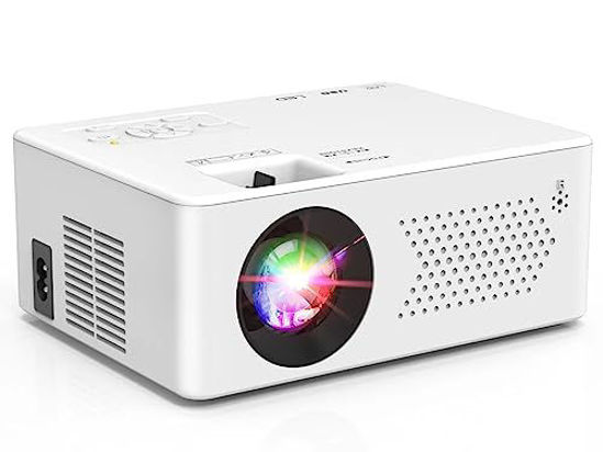 Picture of PURSHE Mini Bluetooth Projector 9500 Lumens, Full HD 1080P Supported Portable Outdoor Movie Projector for iOS, Android, Windows, Compatible with TV Stick/HDMI/Smartphone/PS4/USB [Remote Included]