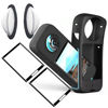 Picture of debous Sticky Lens Guard Set Silicone Case Screen Protector for Insta360 X3 X 3 Accessories Kit Anti-scratch Tempered Glass Protective Film Soft Bag Sleeve Cover