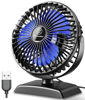 Picture of JZCreater Desk Fan, USB Fan Protable, 3 Speed Airflow, 360° Rotation Personal Fan, Table Desktop Cooling Fan, Quiet Mini Desk Fan, USB Powered, Mini Small Fan for Home Office Bedroom Car Travel, Black