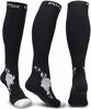 Picture of Physix Gear Compression Socks for Men & Women 20-30 mmhg, Best Graduated Athletic Fit for Running Nurses Shin Splints Flight Travel & Pregnancy - Boost Stamina Circulation - Grey Flower S-M