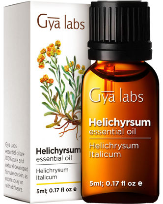 Picture of Gya Labs Pure Helichrysum Oil for Skin - 100% Natural Helichrysum Essential Oil - Helichrysum Essential Oil Organic for Skin & Aromatherapy (0.17 fl oz)