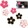 Picture of 6 Pcs Daisy Flower Air Vent Clip Air Conditioning Outlet Clip Car Air Freshener Clip Charm Car Inter Decor Accessories (Red, Pink, Black,3 cm, 3.3 cm)