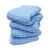 Picture of Synrroe Muslin Burp Cloths Large 20 by 10 Inches 100% Cotton 6 Layers Extra Absorbent and Soft 4 Pack Blue