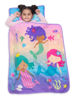 Picture of Funhouse Mermaid Kids Nap-Mat Set - Includes Pillow and Fleece Blanket - Great for Girls Napping during Daycare or Preschool - Fits Toddlers, Pink + Purple