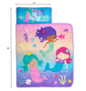 Picture of Funhouse Mermaid Kids Nap-Mat Set - Includes Pillow and Fleece Blanket - Great for Girls Napping during Daycare or Preschool - Fits Toddlers, Pink + Purple