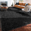 Picture of Black Fluffy Living Room Rugs, Furry Area Rug 6x9 for Bedroom, Shag Rug for Kids Room, Living Room Decor, Fuzzy Carpet for Nursery, Plush Rug for Game Room, Soft Shaggy Rug for Play Room