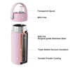 Picture of Oisiz Kids Water Bottle with Straw Lid 14oz, Vacuum Insulated 316 Stainless Steel Water Bottles for Kids for School, Leakproof Toddler Water Bottle, BPA Free and Keep Cold for 24 Hours, Cherry Blossom