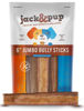 Picture of Jack&Pup 6-inch Premium Odor Free Bully Sticks Dog Treats [Jumbo Size],- 6” Long Natural Gourmet Chews Dog Treat - Fresh Beef Flavor - 60% Longer Lasting Bully Stick