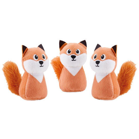 Picture of Outward Hound Squeakin' Fox Hide A Puzzle Plush Replacement Dog Toys - 3 Pack