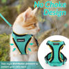 Picture of rabbitgoo Cat Harness and Leash for Walking, Escape Proof Soft Adjustable Vest Harnesses for Cats, Easy Control Breathable Reflective Strips Jacket, Emerald, M