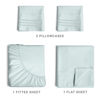 Picture of Queen Size Sheet Set - Breathable & Cooling Sheets - Hotel Luxury Bed Sheets - Extra Soft - Deep Pockets - Easy Fit - 4 Piece Set - Wrinkle Free - Comfy - Ice Blue Bed Sheets - Queen Sheets