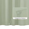 Picture of ALYVIA SPRING Sage Green Fabric Shower Curtain Liner Waterproof - Soft & Light-Weight Cloth Shower Liner with 3 Magnets, Hotel Quality & Machine Washable - Standard Size 72x72, Desert Sage