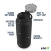 Picture of Ello Cooper Vacuum Insulated Stainless Steel Water Bottle with Soft Straw and Carry Loop, Double Walled, Leak Proof, Black, 40oz