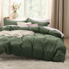 Picture of Bedsure Olive Green California King Duvet Cover - Soft Prewashed Cal King Duvet Cover Set, 3 Pieces, 1 Duvet Cover 104x98 Inches with Zipper Closure and 2 Pillow Shams, Comforter Sold Separately