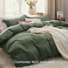 Picture of Bedsure Olive Green California King Duvet Cover - Soft Prewashed Cal King Duvet Cover Set, 3 Pieces, 1 Duvet Cover 104x98 Inches with Zipper Closure and 2 Pillow Shams, Comforter Sold Separately