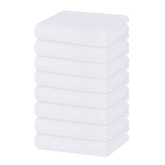 Homaxy 100% Cotton Waffle Weave Kitchen Towels 13 x 28 Inches Super  Absorbent