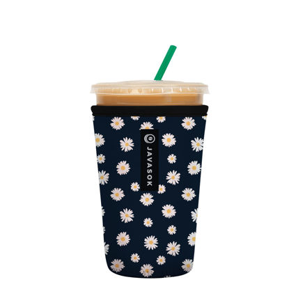 Picture of Sok It Java Sok Iced Coffee & Cold Soda Insulated Neoprene Cup Sleeve (Classic Daisy, Medium: 24-28oz)