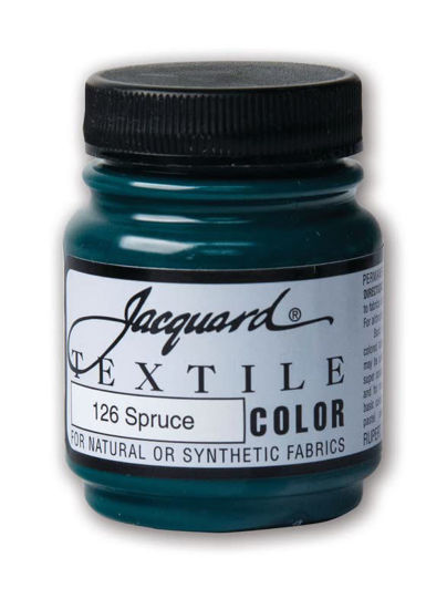 Picture of Jacquard Fabric Paint for Clothes - 2.25 Oz Textile Color - Spruce - Leaves Fabric Soft - Permanent and Colorfast - Professional Quality Paints Made in USA - Holds up Exceptionally Well to Washing