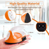 Picture of Mini Craft Iron Mini Heat Press Mini Iron Portable Handy Heat Press Small Iron with Charging Base Accessories for Beads Patch Clothes DIY Shoes T-Shirts Heat Transfer Vinyl Projects (Orange)