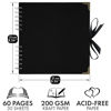 Picture of Bstorify Scrapbook Album 60 Pages (8 x 8 inch) Black Thick 250gsm Kraft Paper, Corner Protectors - Scrap Book, Ribbon Closure - Ideal for Your Scrapbooking Albums, Art & Craft Project