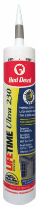 Picture of Red Devil 077050 230 Lifetime Ultra Premium Elastomeric Acrylic Latex Sealant, 10.1 oz, Gray