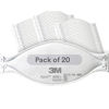 Picture of 3M Aura Particulate Respirator 9205+, N95, Pack of 20 Disposable Respirators, Individually Wrapped, 3 Panel Flat Fold Design Allows for Facial Movements, Comfortable, NIOSH Approved