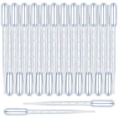 Picture of Teenitor 3ML Pipettes Plastic Eye Droppers, 25PCS Plastic Transfer Pipettes for Essential Oils, Dropping Pipettes 3Ml Plastic Water Dropper Transfer of Liquids and Samples