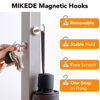 Picture of MIKEDE Magnetic Hooks, 80Lbs+ Heavy Duty Magnetic Hooks for Cruise Cabins, Super Neodymium Hanging Hooks Strong Magnets with Hook for Fridge, Magnetic Hanger for Grill, Toolbox, Storage, 4 Pack