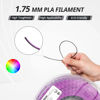 Picture of AMOLEN Silk PLA 3D Printer Filament, Dual Color PLA 1.75mm Shiny Color Change Filament 3D Printing PLA Filament for Most FDM 3D Printer, 1kg Spool(2.2lbs), Black Purple