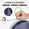 Picture of AMOLEN PLA 3D Printer Filament, Silk Shiny Black Blue PLA Filament 1.75mm, Color Change 3D Printing Filament for Most FDM 3D Printer, 1kg Spool(2.2lbs)