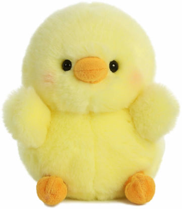 Picture of Aurora® Round Rolly Pet™ Chickadee Chick™ Stuffed Animal - Adorable Companions - On-The-Go Fun - Yellow 5 Inches