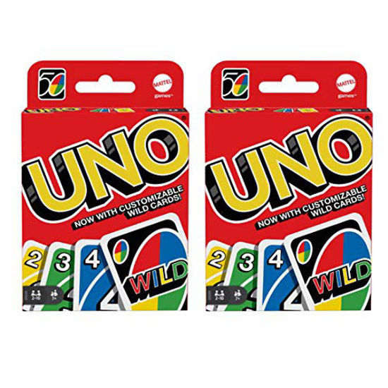 Picture of Mattel 4347154784 Uno Card Game 2 Pack, Red