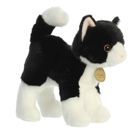 Picture of Aurora® Adorable Miyoni® Tuxedo Cat Stuffed Animal - Lifelike Detail - Cherished Companionship - Black 10 Inches