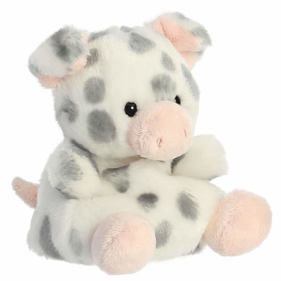 Picture of Aurora® Adorable Palm Pals™ Piggles Spotted Piglet™ Stuffed Animal - Pocket-Sized Fun - On-The-Go Play - White 5 Inches