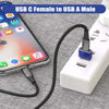 Picture of Basesailor USB to USB C Adapter 2 Pack,Type C Female to A Male Charger Converter for Apple Watch Ultra iWatch 7 8 SE,iPhone 14 13 12 11 Plus Pro Max,AirPods,iPad Air 4 5 Mini 6,Samsung Galaxy S21 S22