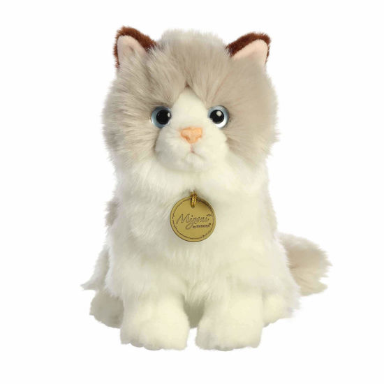 Picture of Aurora® Adorable Miyoni® Ragdoll Cat Stuffed Animal - Lifelike Detail - Cherished Companionship - White 9 Inches