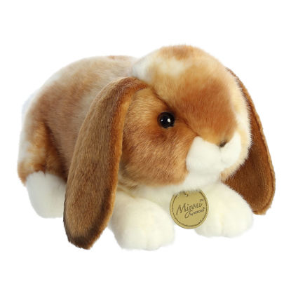 Picture of Aurora® Adorable Miyoni® Holland Lop Rabbit Stuffed Animal - Lifelike Detail - Cherished Companionship - Tan 9 Inches