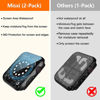 Picture of Misxi [2 Pack] Waterproof Case with Button for Apple Watch Series 6 SE Series 5 Series 4 44mm, Anti-Fall Protective PC Cover with Tempered Glass Screen Protector for iWatch, 1 Black + 1 Transparent