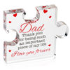 Picture of Dad Birthday Gift - Engraved Acrylic Block Puzzle Birthday Gifts for Dad 3.35 x 2.76 inch - Cool Dad Presents from Daughter, Son, Mom - Heartwarming Men Birthday Gift, Ideas