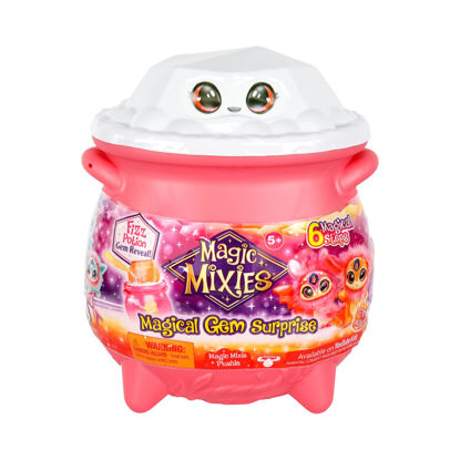 Picture of Magic Mixies Magical Gem Surprise Fire Magic Cauldron - Reveal a Non-Electronic Mixie Plushie and Magic Ring with a pop up Reveal from The Fizzing Cauldron Medium