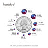 Picture of beadsland Flat Back Crystal Rhinestones Round Gems, Blue Volcano (4.6-4.8mm) SS20/1440pcs