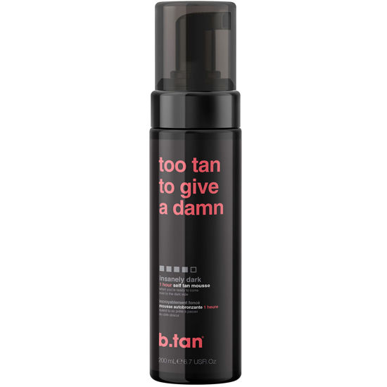 Picture of b.tan Insanely Dark Self Tanner | Too Tan - Fast, 1 Hour Sunless Tanner Mousse, No Gimmicks, No Fake Tan Smell, No Added Nasties, Vegan, Cruelty & Paraben Free, 6.7 Fl Oz